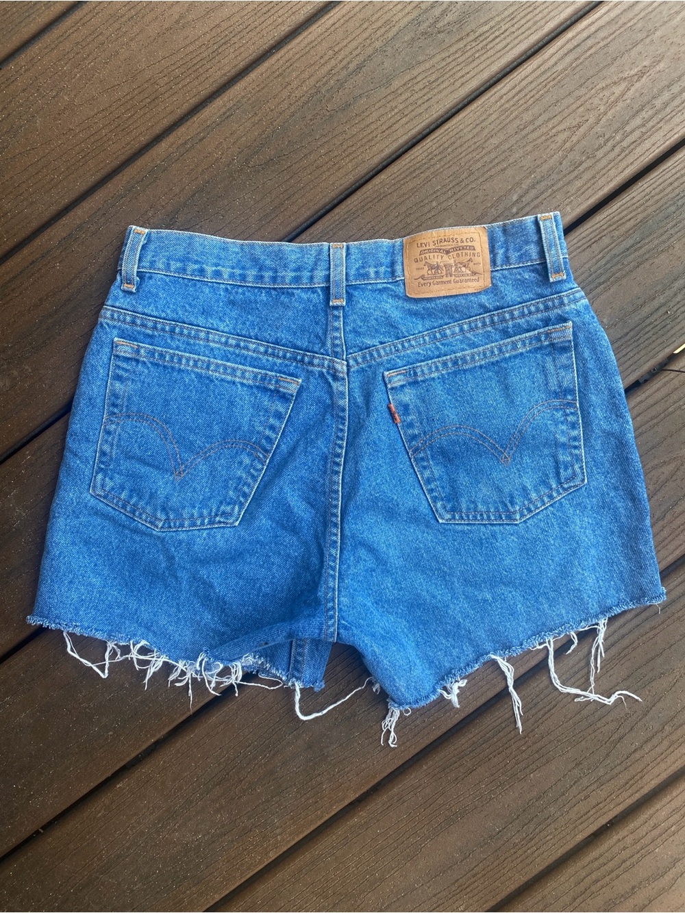 Levi's Classic Orange tag Cutoff Denim Shorts in Blue - 32” waist
